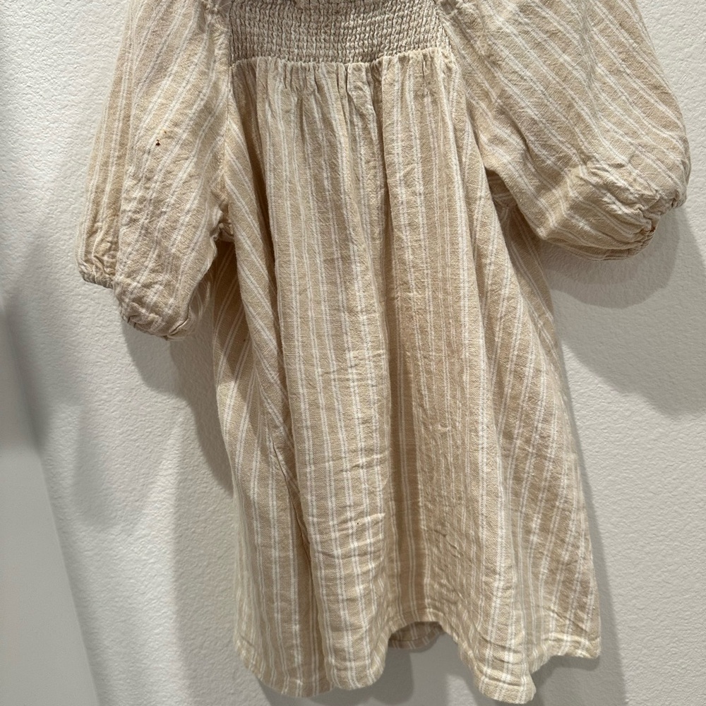 Rylee + Cru Talee Dress in Champagne Stripe